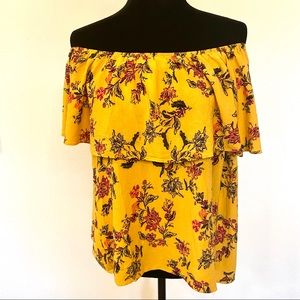 Torrid Yellow Boho Floral Print - Excellent